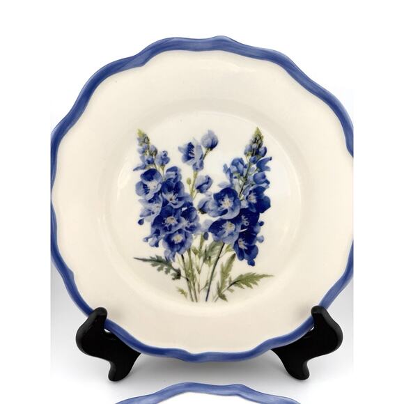 Delphinium Plate - Etsy Southern Living Portugal Earthenware \